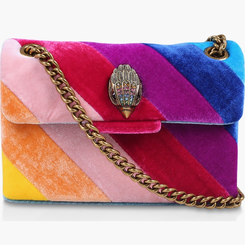 Multicolor Velvet Chain Bag